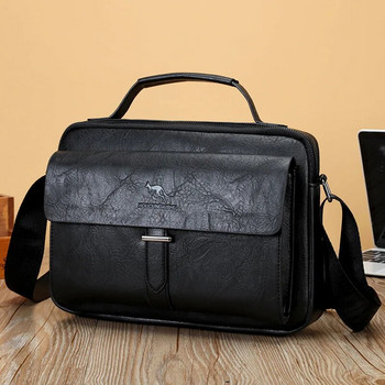 Луксозна марка Мъжка дизайнерска чанта Винтидж чанта през рамо PU кожена чанта Messenger Модна чанта за кръст Мъжка чанта за IPAD