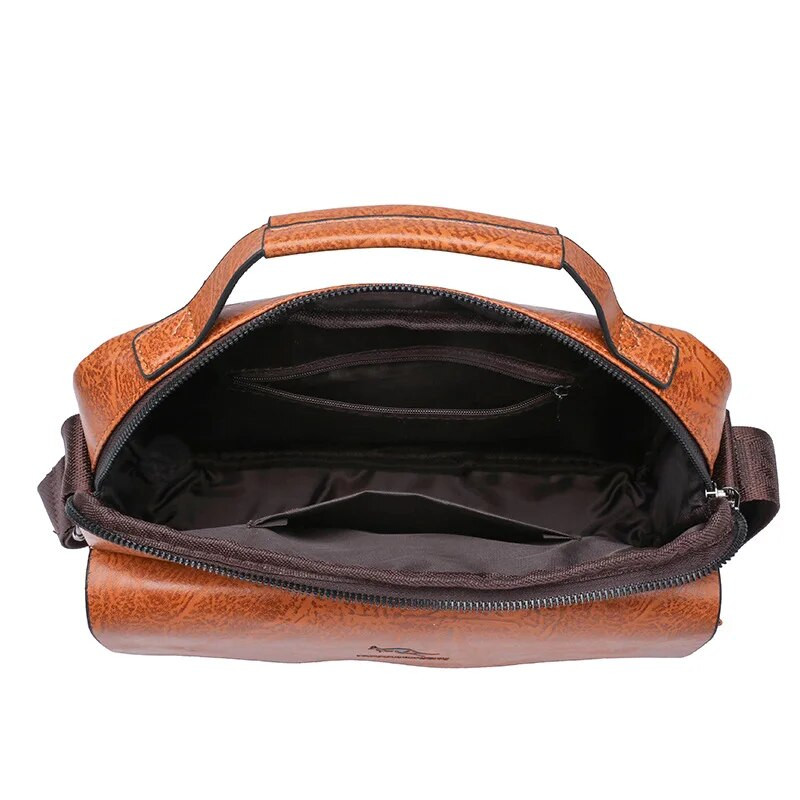 Prabangus prekės ženklo vyriškas dizainerio krepšys Vintage pečių krepšys PU odinis pasiuntinių krepšys Madingas Crossbody krepšys Vyriška rankinė, skirta IPAD