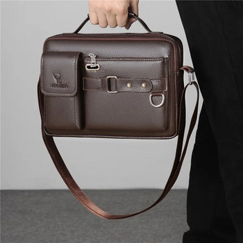 2023 Марка Мъжка чанта през рамо за 10,4 инча Ipad PU кожени бизнес чанти Мъжки чанти Messenger Модна мъжка чанта Crossbody