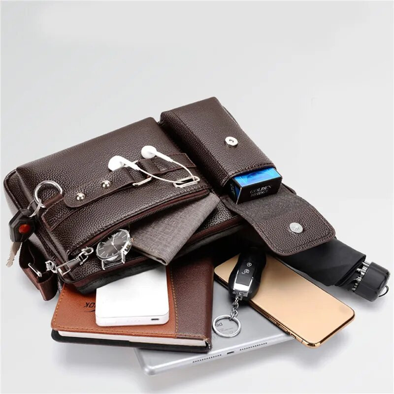 Muška torba na rame marke 2023 za 10,4 inča Ipad PU kožne poslovne ručne torbe Muške kurirske torbe Modna muška torba preko ramena