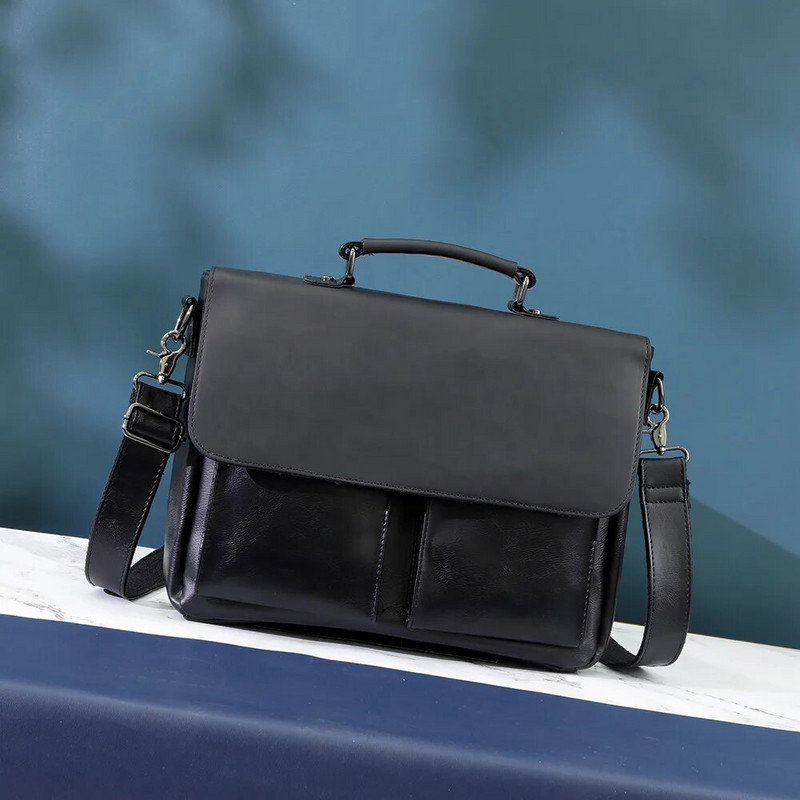 14' retro poslovna ručna torba muške aktovke modna mapa za dokumente PU kožna torba za laptop korejska verzija torba na rame