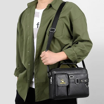 Μόδα ανδρική φορητή δερμάτινη τσάντα χειρός PU επαγγελματικός χαρτοφύλακας Travel Man Crossbody s Brand Quality Ανδρική τσάντα