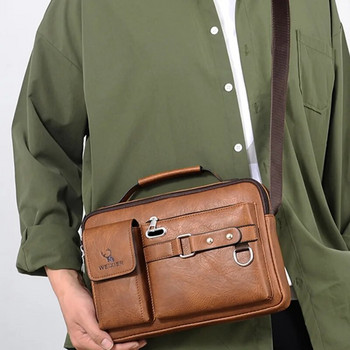 Μόδα ανδρική φορητή δερμάτινη τσάντα χειρός PU επαγγελματικός χαρτοφύλακας Travel Man Crossbody s Brand Quality Ανδρική τσάντα