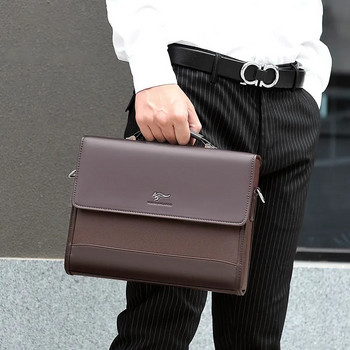 Кожени мениджърски куфарчета за мъже Дизайнерска бизнес чанта Портфейл Дамска чанта Рамо Ipad Квадратна странична чанта Crossbody Документ