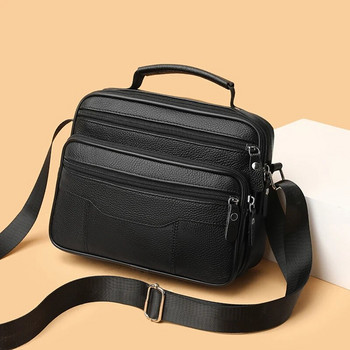 Ανδρική τσάντα ώμου από γνήσιο δέρμα πολυτελείας ανδρική τσάντα Business Messenger Τσάντα χιαστί μεγάλης χωρητικότητας Ανδρική casual τσάντα