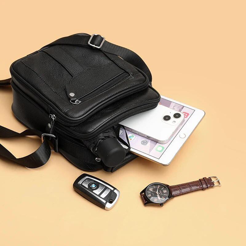 Muška luksuzna marka od prave kože, muška torba, torba na rame, poslovna torba za preko ramena, velika muška ležerna ručna torba