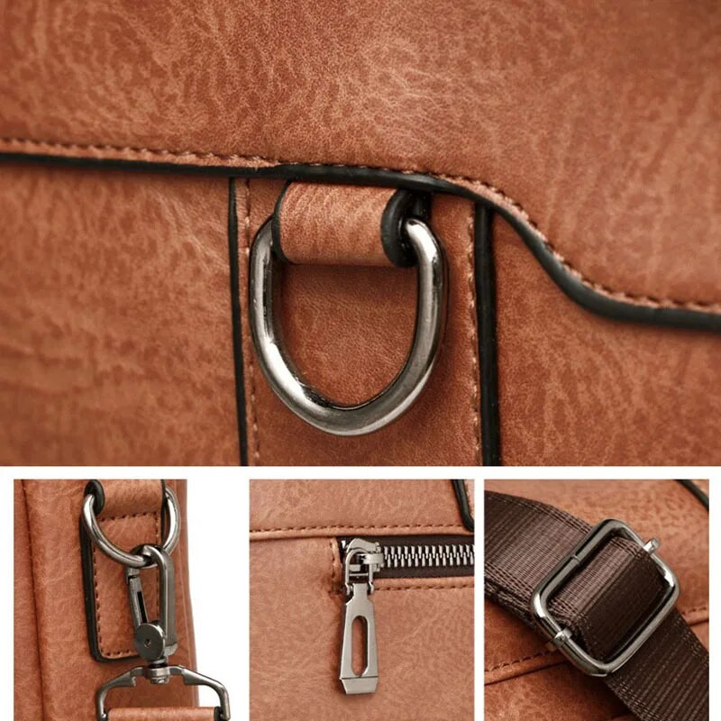 Vyriškas krepšys, odinis „Messenger“ vyriškas portfelis nešiojamam kompiuteriui 14 Natūralios vyriškos odos krepšio verslo aplankas A4 dokumentui