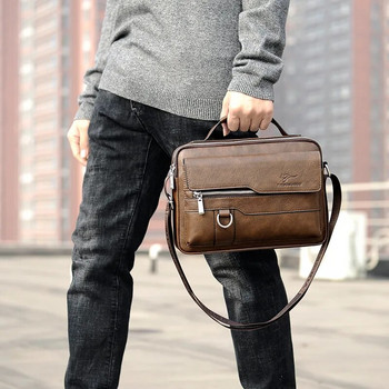 Луксозни чанти тип кенгуру Мъжка кожена ежедневна чанта през рамо за мъже Кафява черна бизнес чанта през рамо Мъжка ръчна чанта