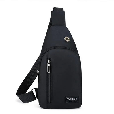 Найлонова чанта за гърди за мъже Многофункционална ежедневна модна чанта през рамо за спорт на открито Универсална чанта през рамо