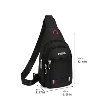 Ανδρική τσάντα στήθους Νέα μόδα τάση τσάντα χιαστί Πολυλειτουργική εξωτερική αθλητική φορητή τσάντα ώμου για άνδρες