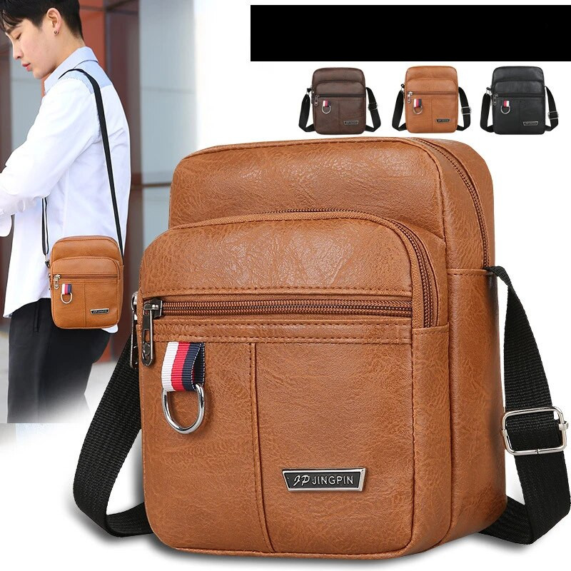 Απλή νέα Business Crossbody Τσάντα ώμου Κάθετη Ανδρική Casual Τσάντα κινητού τηλεφώνου