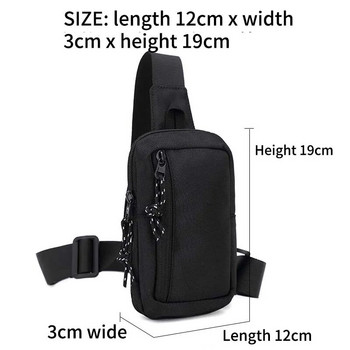 Чанта за през рамо Мъжка модерна марка Японска улична тенденция Спортна мини чанта за гърди Ins Мъжка диагонална чанта за рамо Обикновена кръстосана чанта