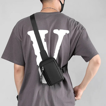 Ανδρική τσάντα ώμου Εξωτερική τσάντα ταξιδιού αναψυχής νάιλον χιαστί αθλητική μίνι τσάντα στήθους Πολυλειτουργική απλή τσάντα κινητού τηλεφώνου