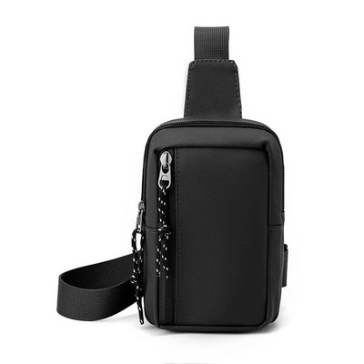 Meeste õlakott väljas vaba aja reisimiseks Nailonist Crossbody kott Sport Mini rinnakott Multifunktsionaalne Simple Trend mobiiltelefoni kott
