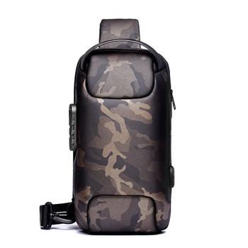 Ανδρική τσάντα στήθους 2023 Αδιάβροχη τσάντα χιαστί Αντικλεπτική τσάντα ταξιδιού Τσάντα ώμου Ανδρική θήκη φόρτισης USB για άνδρα
