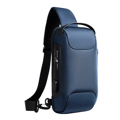 Meeste veekindel USB Oxford Crossbody kott vargusevastane õlakott Multifunktsionaalne lühike reisikott Messenger rinnakorv