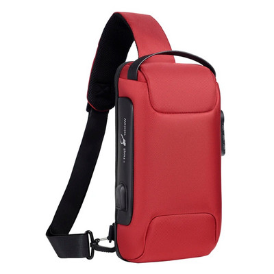 Meeste veekindel USB Oxford Crossbody kott vargusevastane õlakott Multifunktsionaalne lühike reisikott Messenger rinnakorv