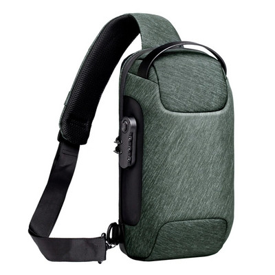 Meeste veekindel USB Oxford Crossbody kott vargusevastane õlakott Multifunktsionaalne lühike reisikott Messenger rinnakorv