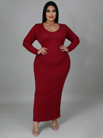 Γυναικεία φορέματα Wmstar Plus Size 5xl Super Stretch Ribbing Sexy Hollow Out Back Επίδεσμος Κομψό Maxi Φόρεμα Χονδρική Dropshipping