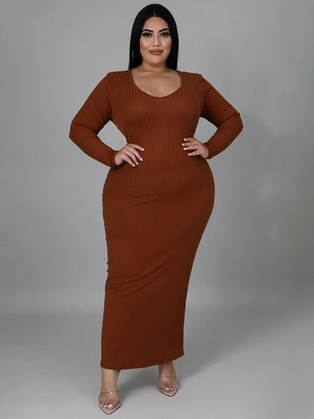 Γυναικεία φορέματα Wmstar Plus Size 5xl Super Stretch Ribbing Sexy Hollow Out Back Επίδεσμος Κομψό Maxi Φόρεμα Χονδρική Dropshipping