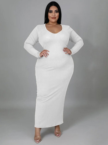 Γυναικεία φορέματα Wmstar Plus Size 5xl Super Stretch Ribbing Sexy Hollow Out Back Επίδεσμος Κομψό Maxi Φόρεμα Χονδρική Dropshipping