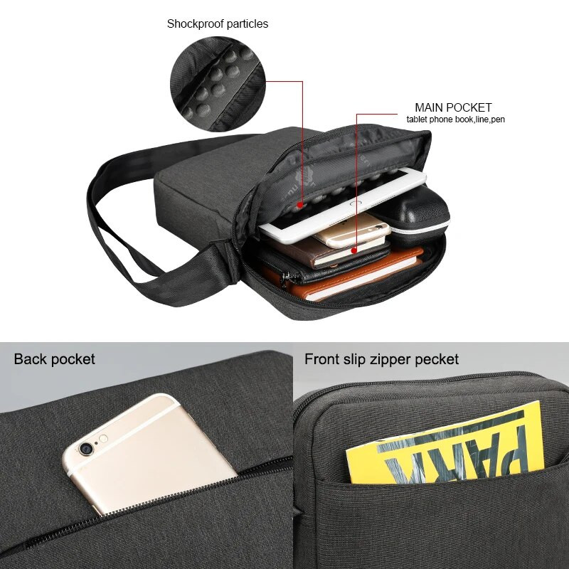 Doživotná záruka Nová pánska taška cez rameno Vysoko kvalitná vodotesná taška cez rameno pre mužov na služobné cesty Crossbody taška pre mužov Mini taška