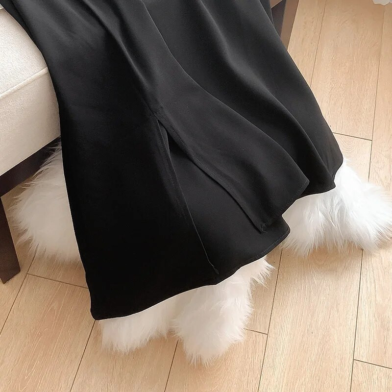 160 kg didelio dydžio moteriška krūtinė 160 Vasarinė laisva su apvaliu kaklu trumpomis rankovėmis netikra dviejų dalių suknelė juoda 6XL 7XL 8XL 9XL 10XL