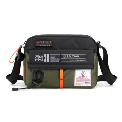 Νέα οριζόντια τσάντα ώμου Outdoor Leisure Τσάντα Messenger Fashion τσάντα νάιλον Τσάντα χρώματος αντίθεσης