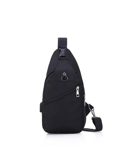 Νέα ανδρική τσάντα στήθους Usb τσάντα χιαστί μονό τσάντα ώμου Αδιάβροχη μοντέρνα casual μικρή τσάντα στήθους Ανδρική τσάντα