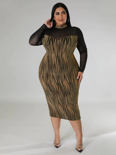 Wmstar Haljina veće veličine Ženska seksi prozirna mrežasta patchwork maksi haljina Modna seksi klupska odjeća Veleprodaja Dropshipping 2022.