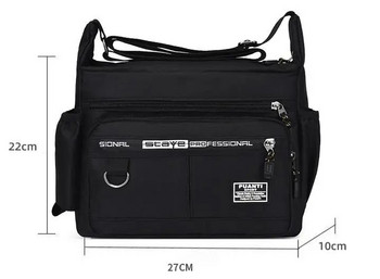 2023 Мъжка чанта Messenger Чанти за рамо през рамо Мъжка малка прашка за работа Бизнес Водоустойчиви оксфордски пакети Портмоне за чанти