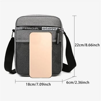 Мъжка чанта Messenger Чанти през рамо през рамо Модни платнени ежедневни чанти Малка прашка за работа Бизнес чанта Портмоне