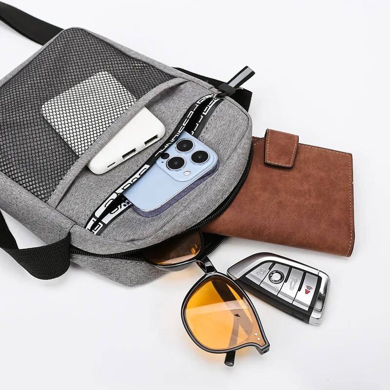 Vyriškas pasiuntinių krepšys kryžminiai pečių krepšiai madingi drobiniai laisvalaikio rankinės Maži dirželiai darbui Verslo kuprinė piniginė