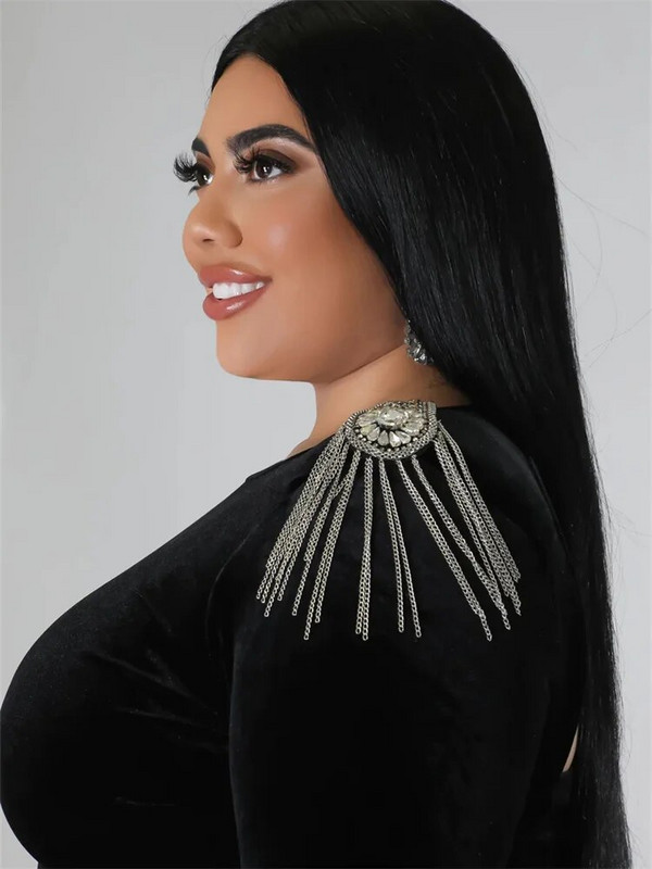 Wmstar suures suuruses naiste peokleidid, sametine õõnsad, seksikad tutiga õlad Elegantne õhtune maksikleit hulgimüük Dropshipping