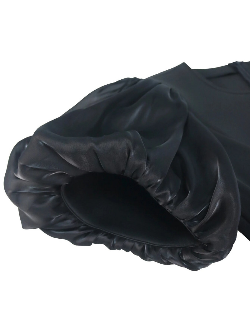 Juodos purpurinės marmurinės suknelės moterims Elegantiškos trumpomis rankovėmis su žibintuvėliu, iki šlaunies vidurio Formalus plius dydis Vestidos Summer