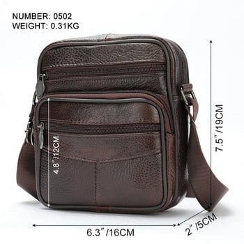 WESTAL Горещи разпродажби Мъжки чанти за през рамо Ежедневна чанта от естествена кожа Подарък за мъж