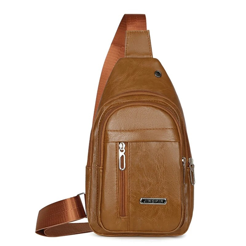 Luksuzna meka kožna muška torba na prsima Poslovna muška torba na rame preko ramena Višenamjenska torba na remen Muška torba za mobilni telefon