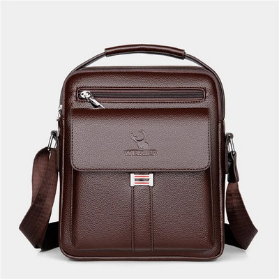Férfi Crossbody Válltáskák Vízálló Vintage Férfi Kézitáskák Nagy kapacitású Pu Bőrtáska Férfi Hívótáskák Csomagtartó