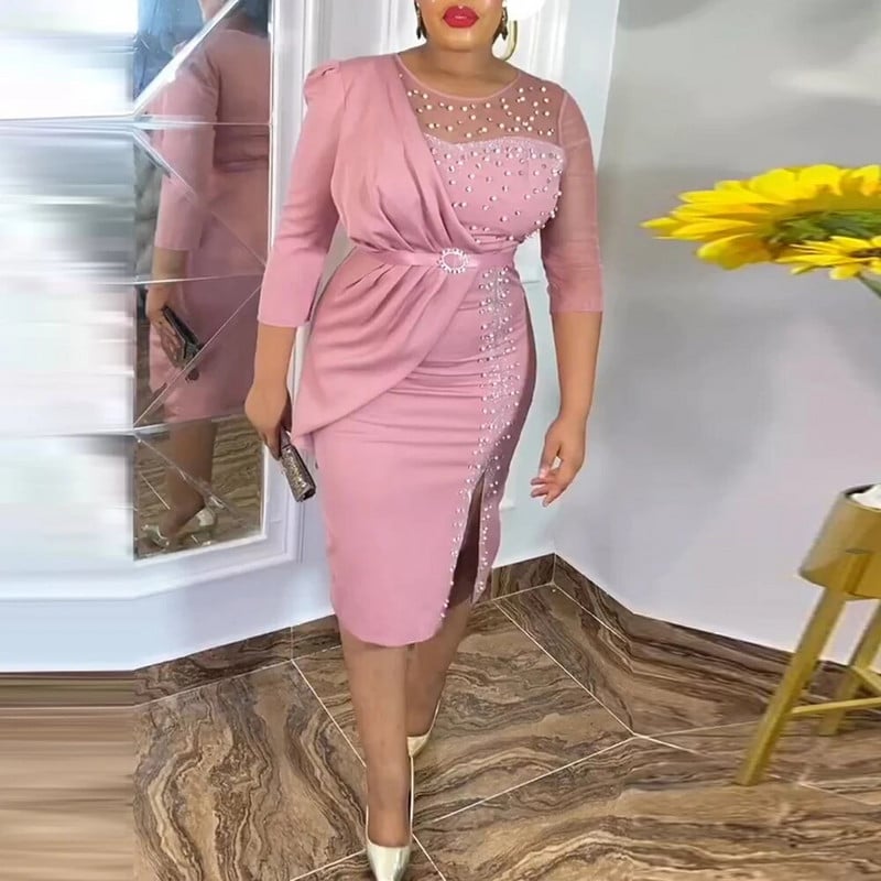 MD afričke turske večernje haljine za žene 2023. Wedding Party Bodycon Robe Dashiki luksuzna kristalna haljina Afrička odjeća