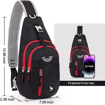 OIWAS Ежедневна чанта за през рамо през рамо Мъжка чанта с една презрамка Леки мъжки чанти Чанта DayPack за мъже Travel Sport