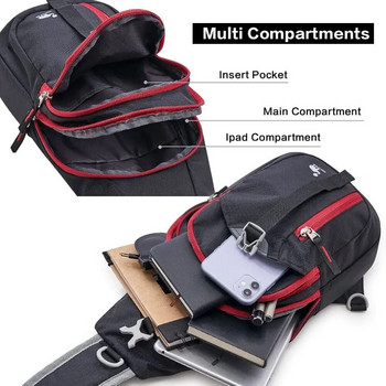 OIWAS Ежедневна чанта за през рамо през рамо Мъжка чанта с една презрамка Леки мъжки чанти Чанта DayPack за мъже Travel Sport