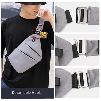 Ανδρικά Fengdong εξαιρετικά λεπτή αντικλεπτική μικρή τσάντα στήθους μίνι χιαστί τσάντες ανδρική τσάντα με έναν ώμο για αθλητική τσάντα ταξιδιού για αγόρι
