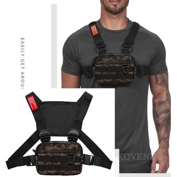 Нова мъжка чанта Chest Rig Ежедневна функционална чанта за ракла в стил на открито Малки тактически чанти за жилетка Streetwear за мъжки чанти за кръст Kanye