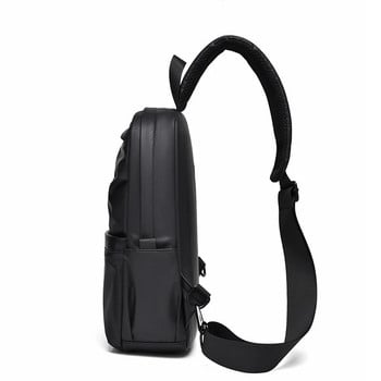 Ежедневна мъжка чанта за гърди с вертикален абзац 2023 Нова тенденция за пътуване Многофункционална чанта за едно рамо през рамо Чанта за гърди