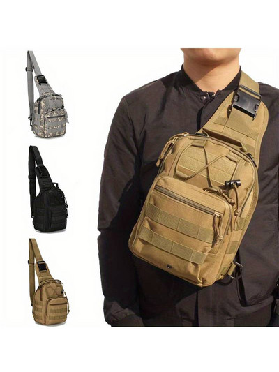 Daudzpusīga Tactical Sling mugursoma Body Krūšu soma Pārgājienu medību pārnēsāšanas soma