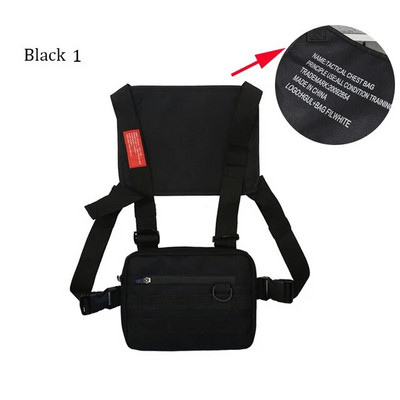Νέα ανδρική τσάντα Hip-Hop Rig στήθος Τσάντα στήθους καθημερινής λειτουργίας σε στυλ εξωτερικού χώρου Μικρές τσάντες τακτικής γιλέκου Ανδρικές τσάντες μέσης Streetwear