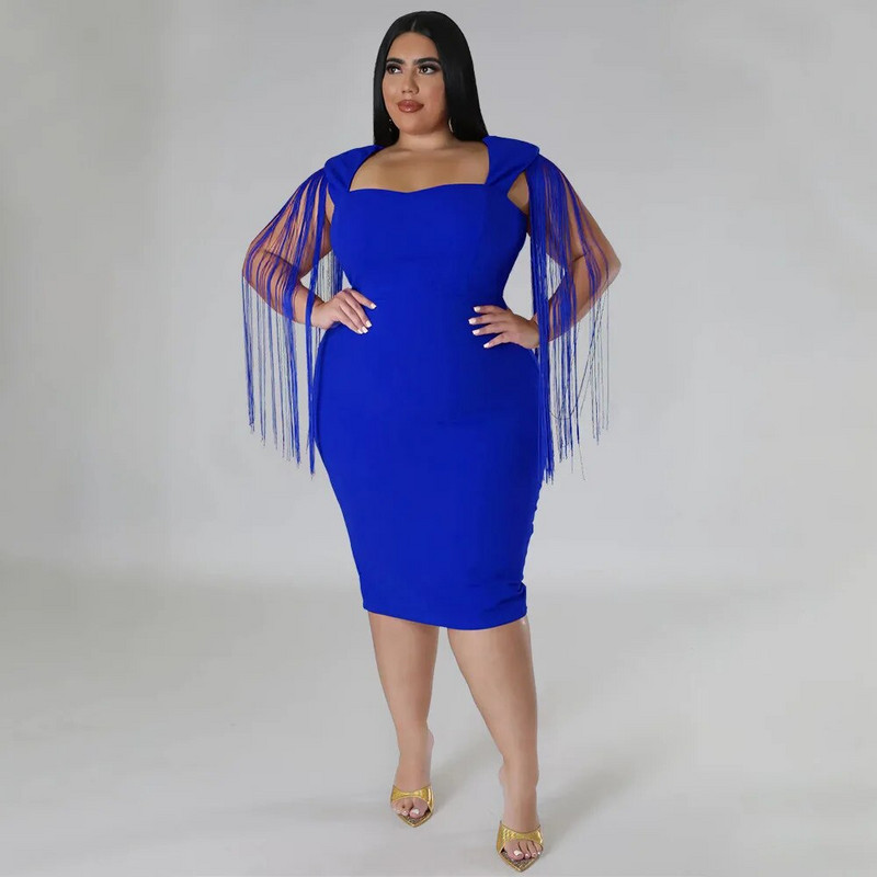 Didelio dydžio moteriška vakarėlio suknelė Fringe klubo vakarienės suknelė Moteriška madinga elegantiška 2022 m. vasaros gimtadienio vakaro chalatas Nauji viršutiniai drabužiai