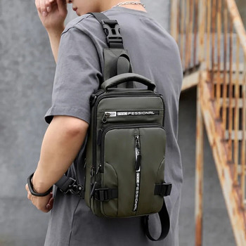 Мъжка многофункционална чанта през рамо Crossbody Cross Body Sling Чанти за гърдите Водоустойчив пакет за пътуване Messenger Pack за мъже