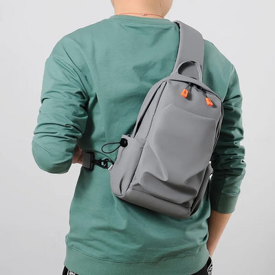 Мъжка чанта за ракла Преносима чанта за през рамо с отвор за слушалки Многофункционална чанта за ракла за свободното време