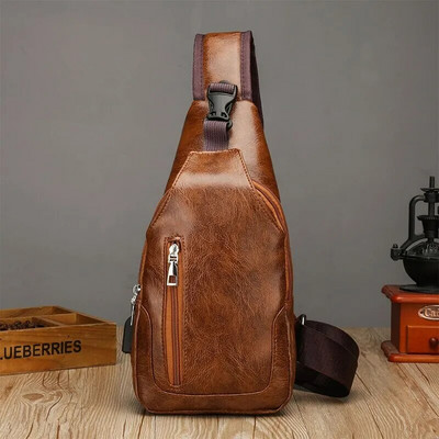 Nova muška torba za jahanje velikog kapaciteta s dvostrukom vučom, moderna ležerna kopča na rame preko ramena, torba za prsa